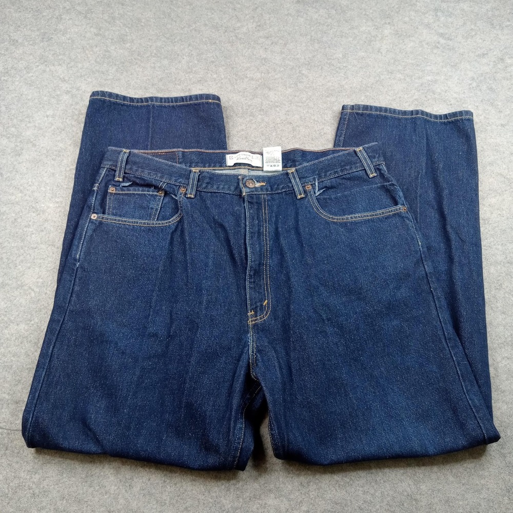 Levi Strauss Signature Jeans Mens 40x32 Blue‎ Loose Straight 100% Cotton Denim